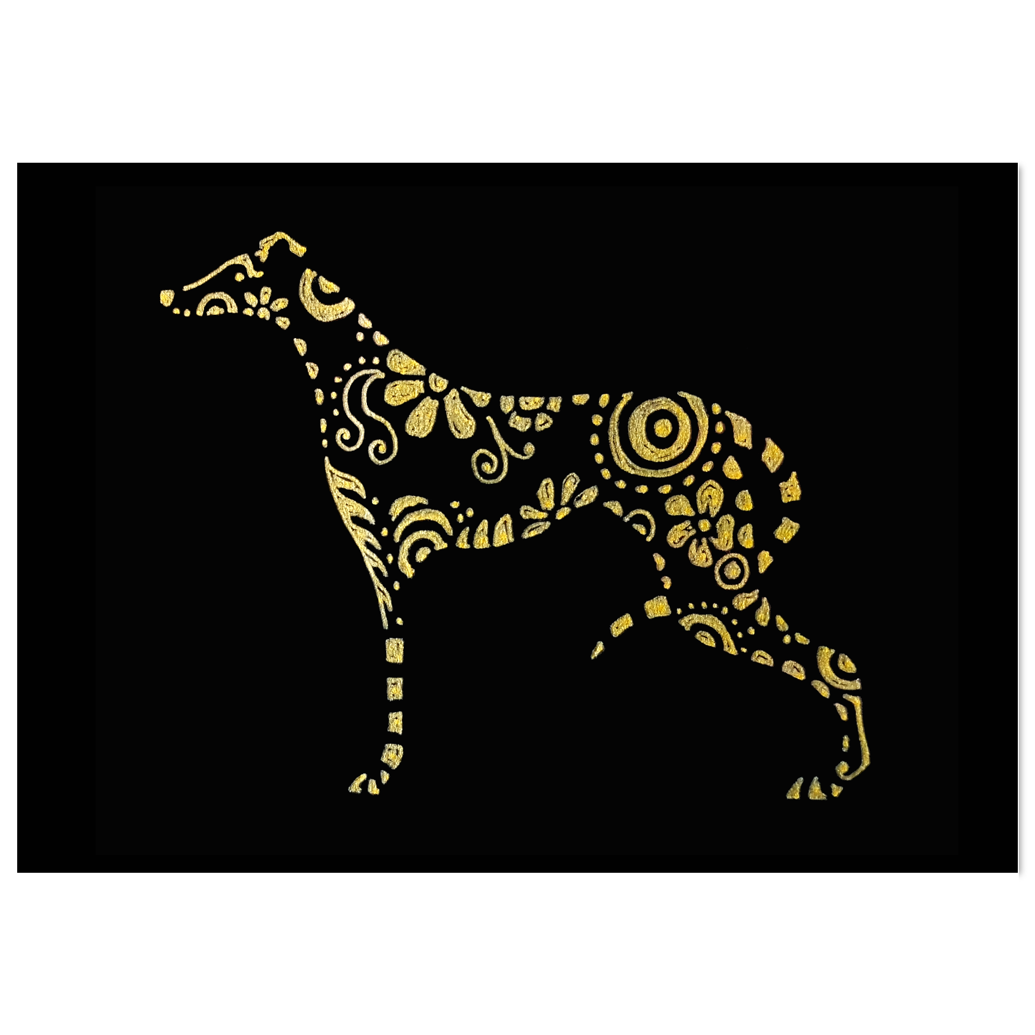 Classic Womens Crewneck T-shirt - Golden Greyhound - image 2