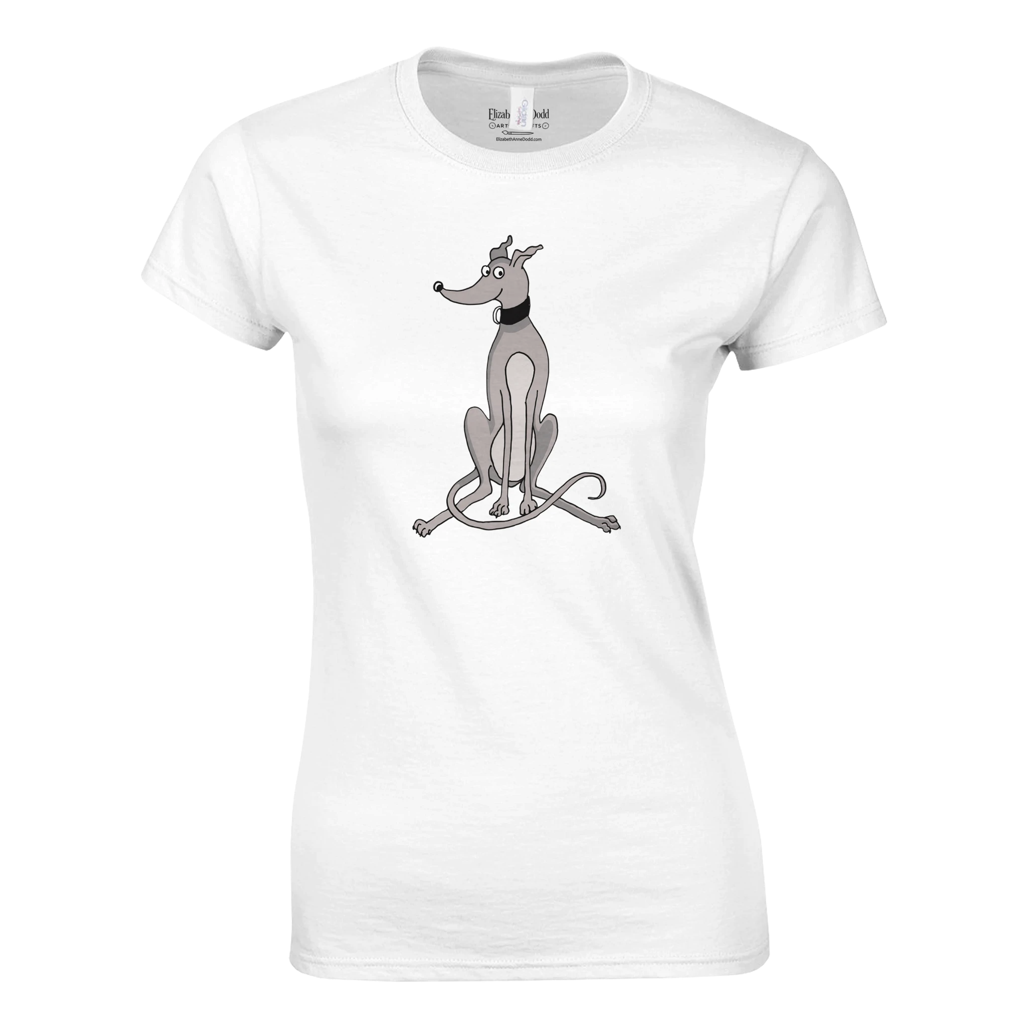 Classic Womens Crewneck T-shirt - Grey Greyhound - image 1