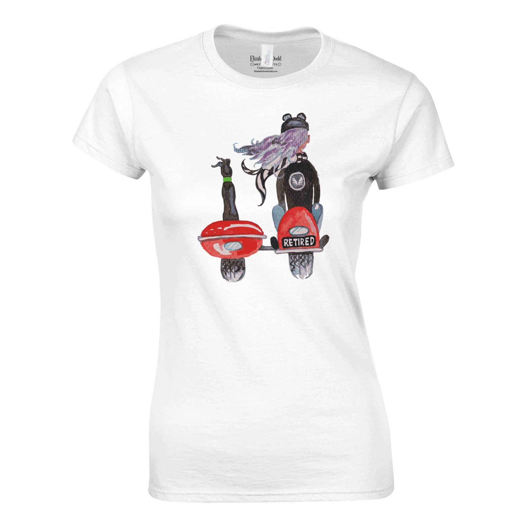 Classic Womens Crewneck T-shirt - Greyhound Sidecar - image 1