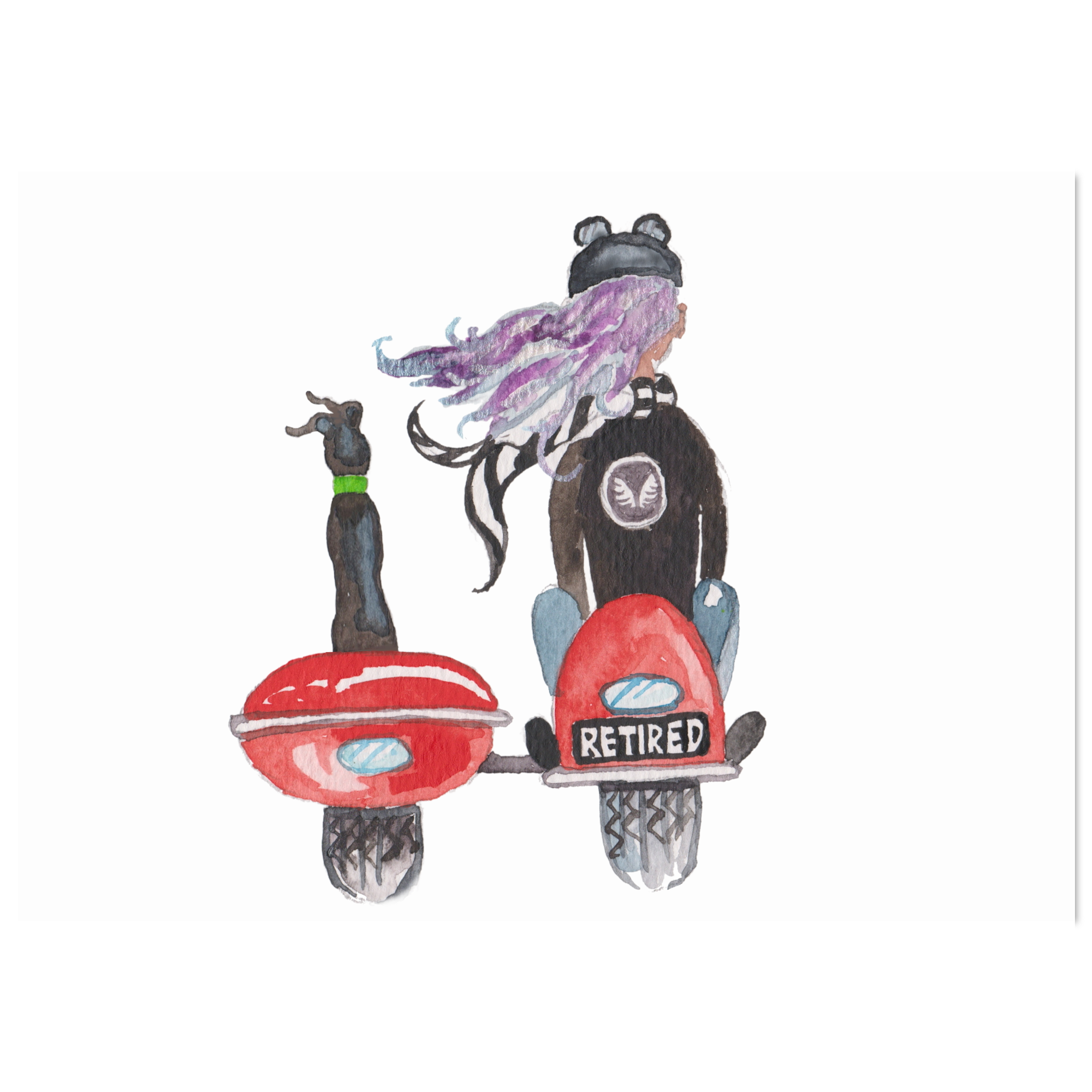 Classic Womens Crewneck T-shirt - Greyhound Sidecar - image 2