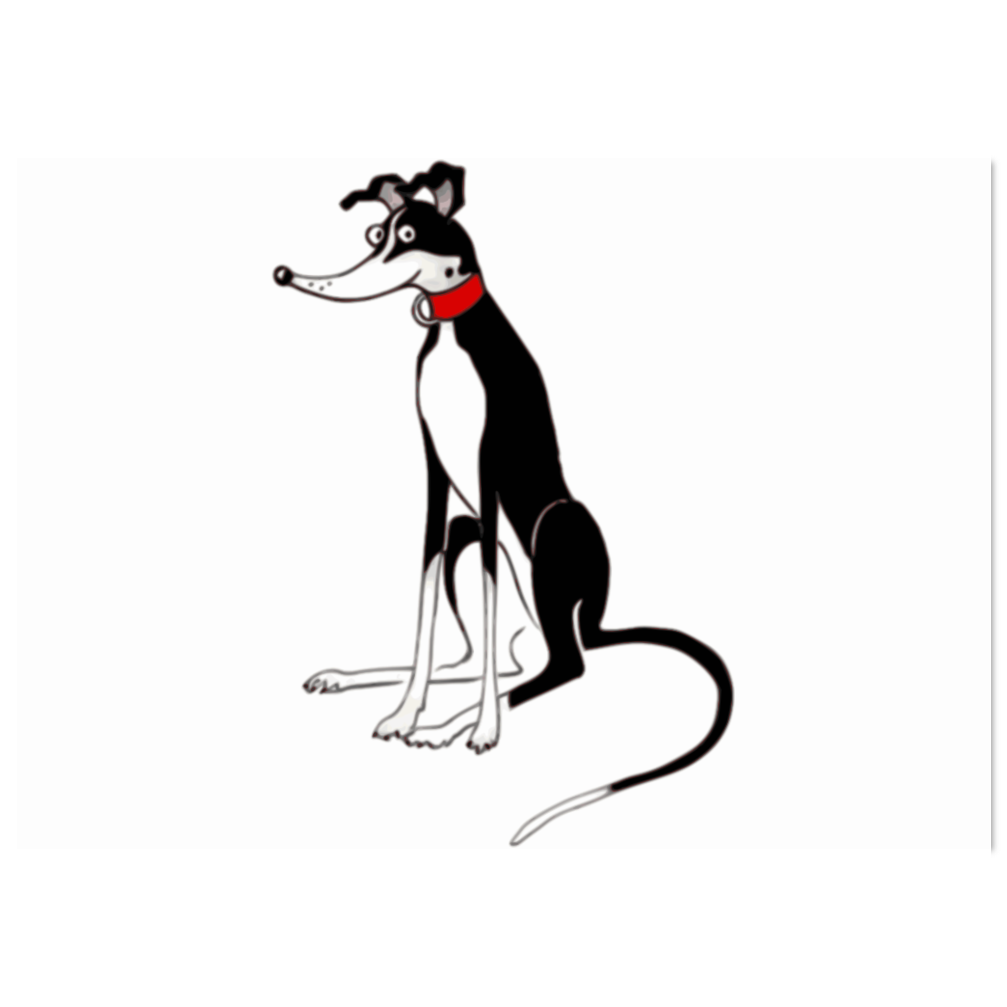 Classic Womens Crewneck T-shirt - Tuxedo Greyhound - image 2