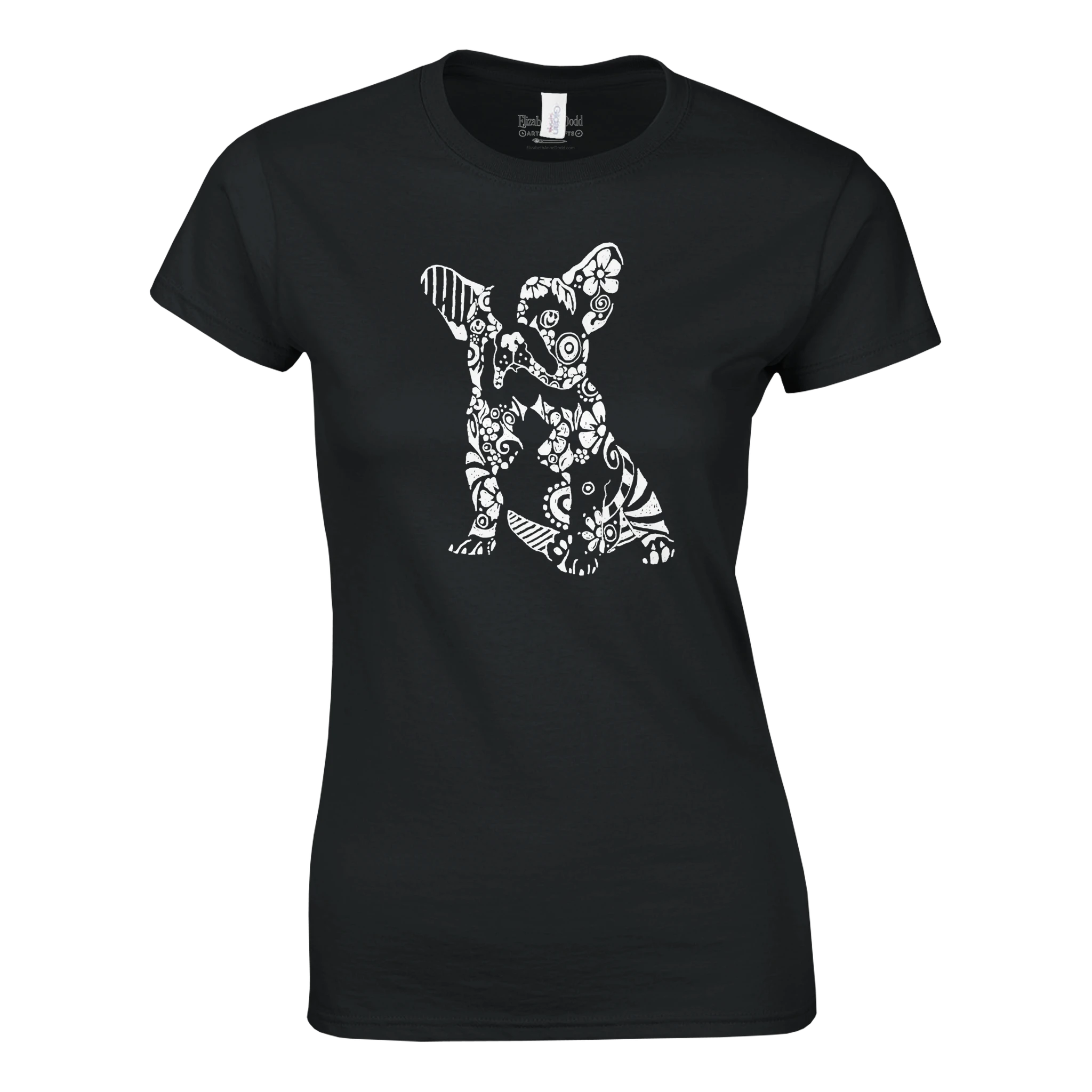 French Bulldog - Black Classic Womens Crewneck T-shirt - image 1