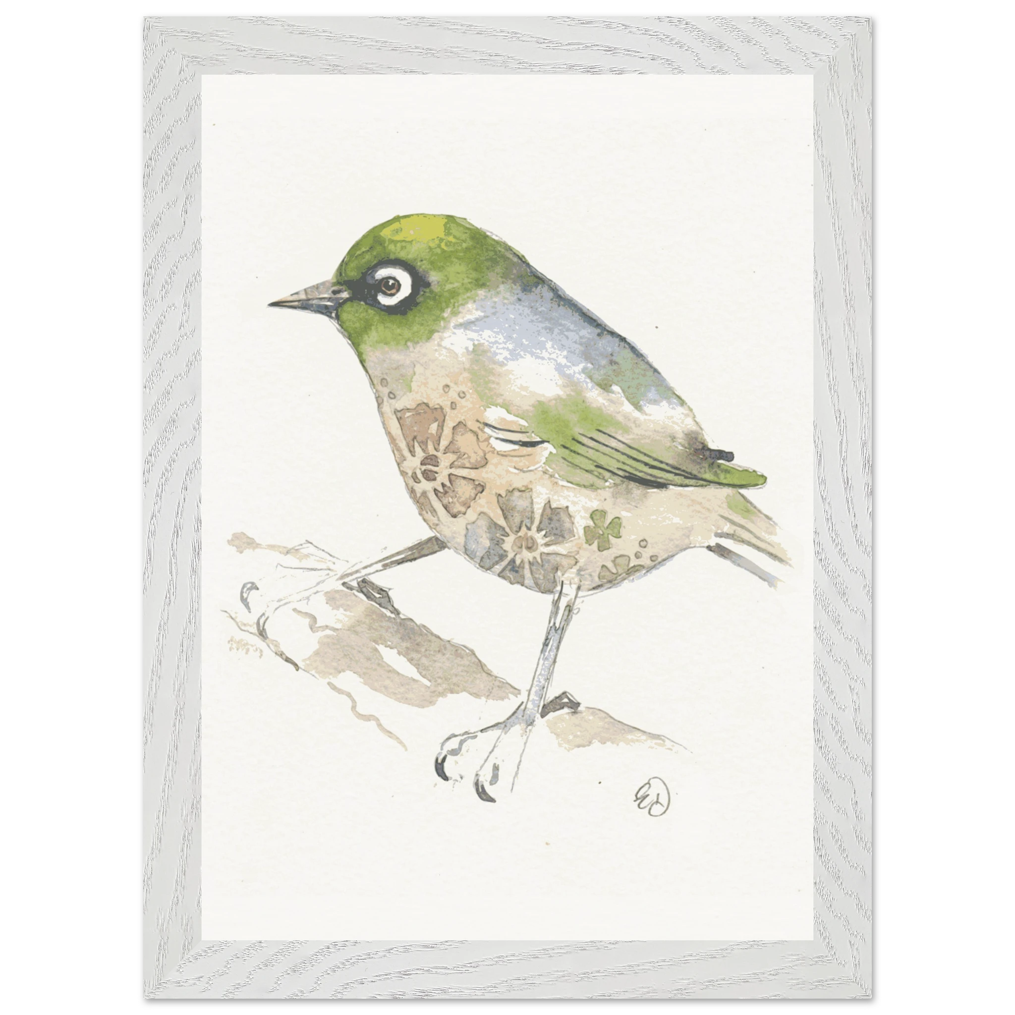 Tauhou Artwork by Elizabeth Dodd – A4 Framed Print - image 1