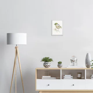 Framed print with a watercolour tauhou
